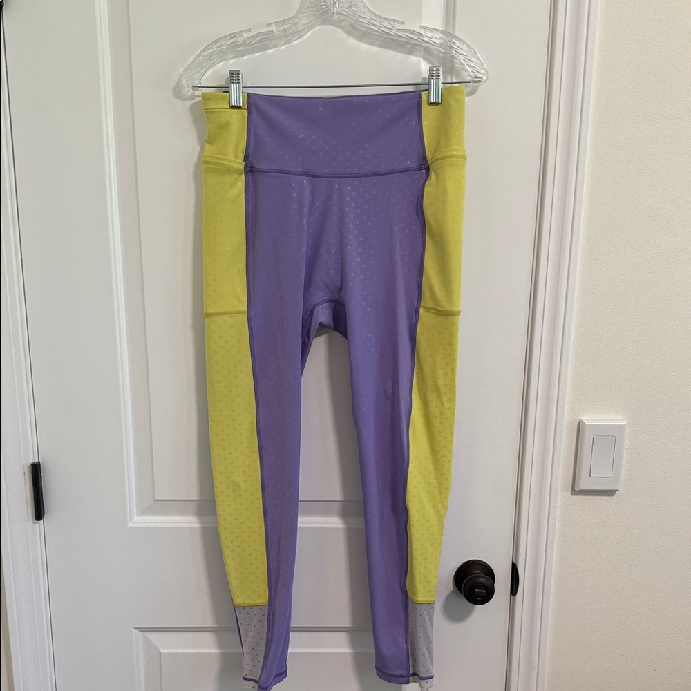 Stylish Purple and Yellow Women's Leggings